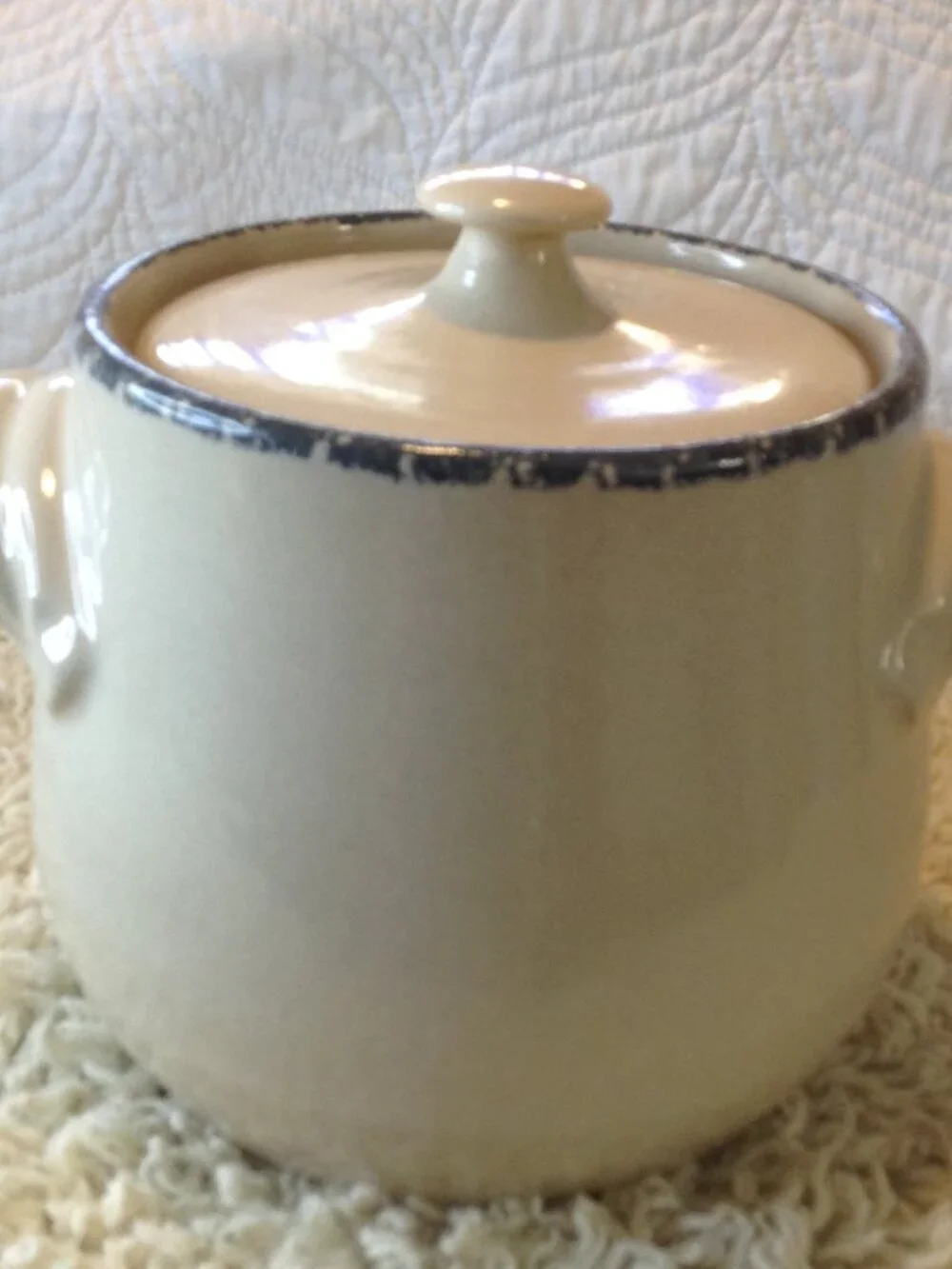 VTG 2000 Home & Garden Party Stoneware Pottery Birdhouse Jar Cabincore Cookies